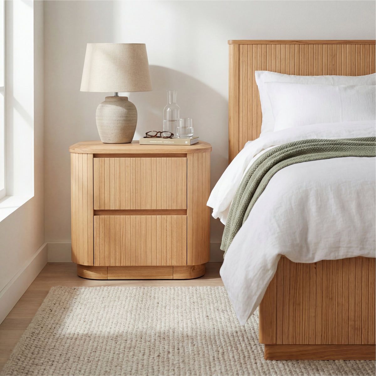 Arushi Bedside Table Natural