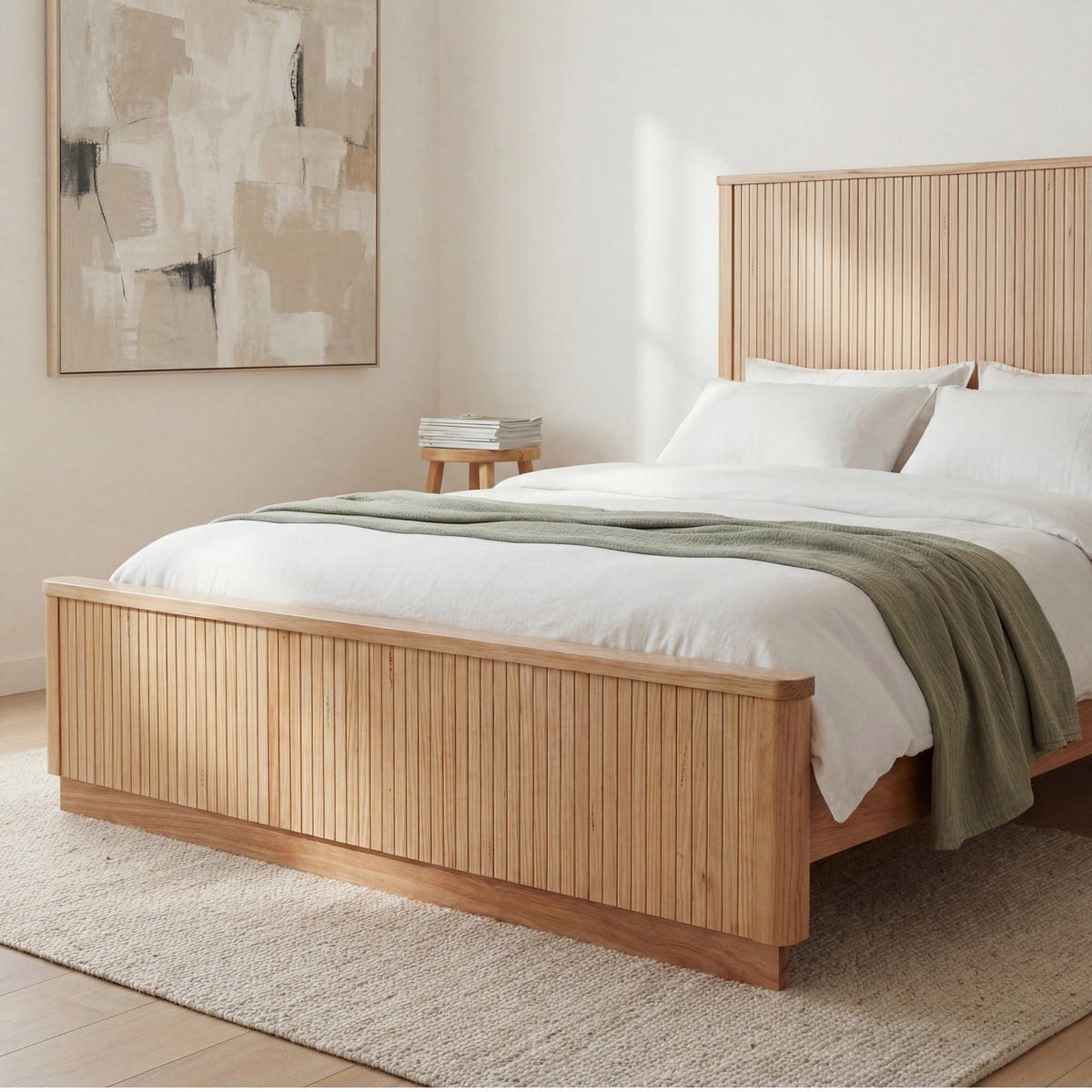 Arushi King Bed Frame Natural