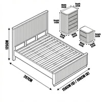 Arushi King Bed Frame Natural