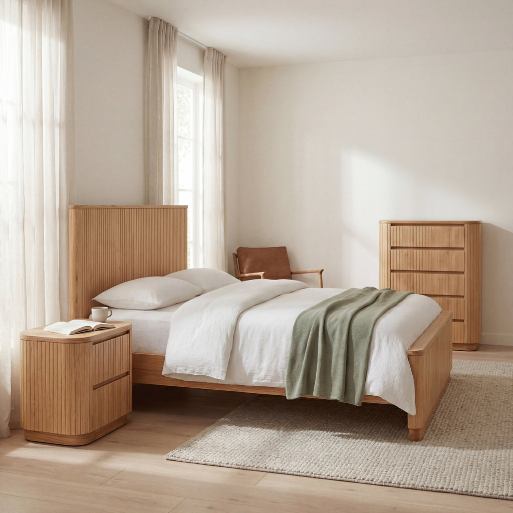 Arushi Tallboy Chest of 5 Drawers Natural