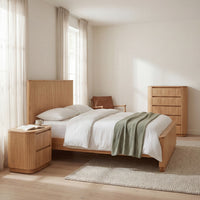 Arushi Tallboy Chest of 5 Drawers Natural