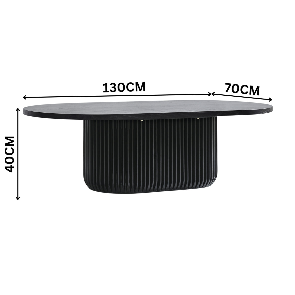 Arvin 130cm Coffee Table Black