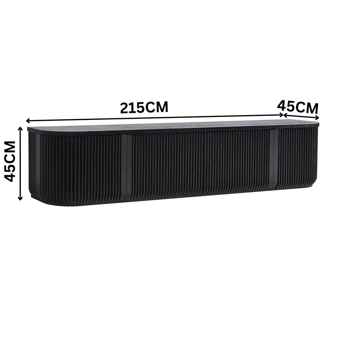 Arvin 215cm ETU Entertainment TV Unit Black