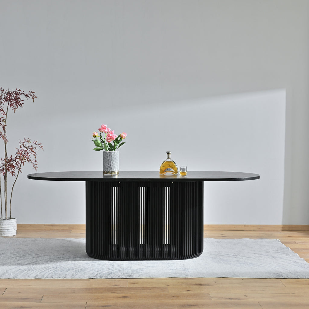 Arvin 220cm Ovan Dining Table Black