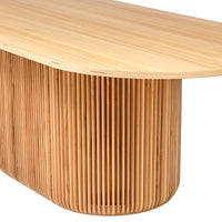 Arvin 220cm Ovan Dining Table Natural