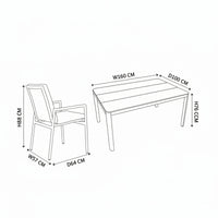 Astro 160cm Outdoor Dining Table Polystone Top Aluminium Frame White