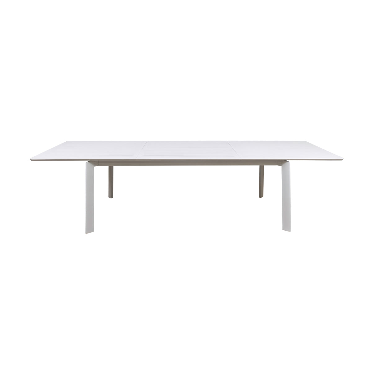Ataman 11pc Set Outdoor Dining 200-300cm Extension Aluminium Table 10 Chair White