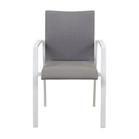Ataman 11pc Set Outdoor Dining 200-300cm Extension Aluminium Table 10 Chair White