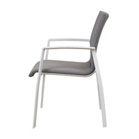 Ataman 11pc Set Outdoor Dining 200-300cm Extension Aluminium Table 10 Chair White
