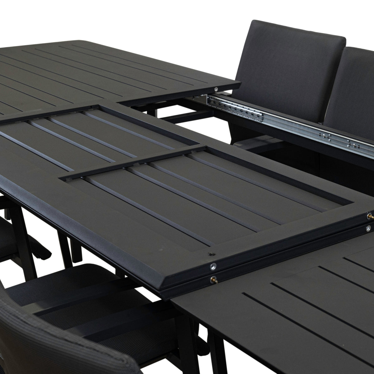 Ataman 200-300cm Extension Aluminium Outdoor Dining Table Dark Grey