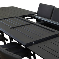 Ataman 200-300cm Extension Aluminium Outdoor Dining Table Dark Grey