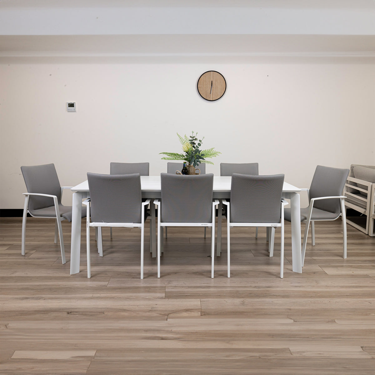 Ataman 200-300cm Extension Aluminium Outdoor Dining Table White