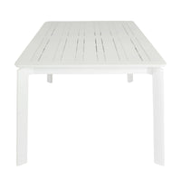 Ataman 200-300cm Extension Aluminium Outdoor Dining Table White
