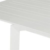 Ataman 200-300cm Extension Aluminium Outdoor Dining Table White