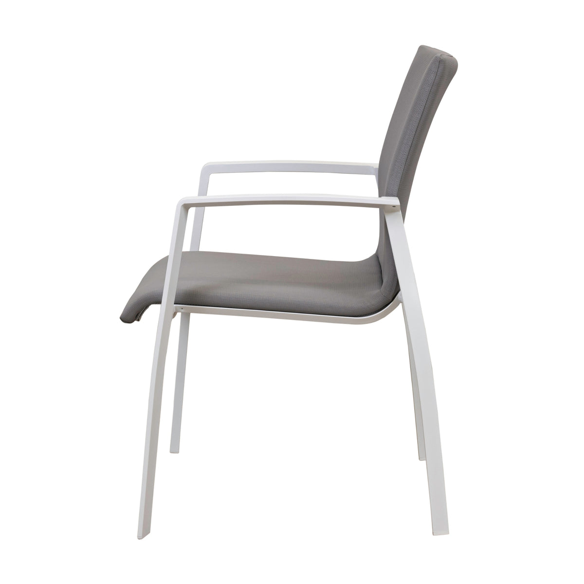 Ataman 2pc Set Aluminium Outdoor Dining Chair White