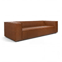 Atlantis 4 Seater Sofa Tan, angled view on a white background