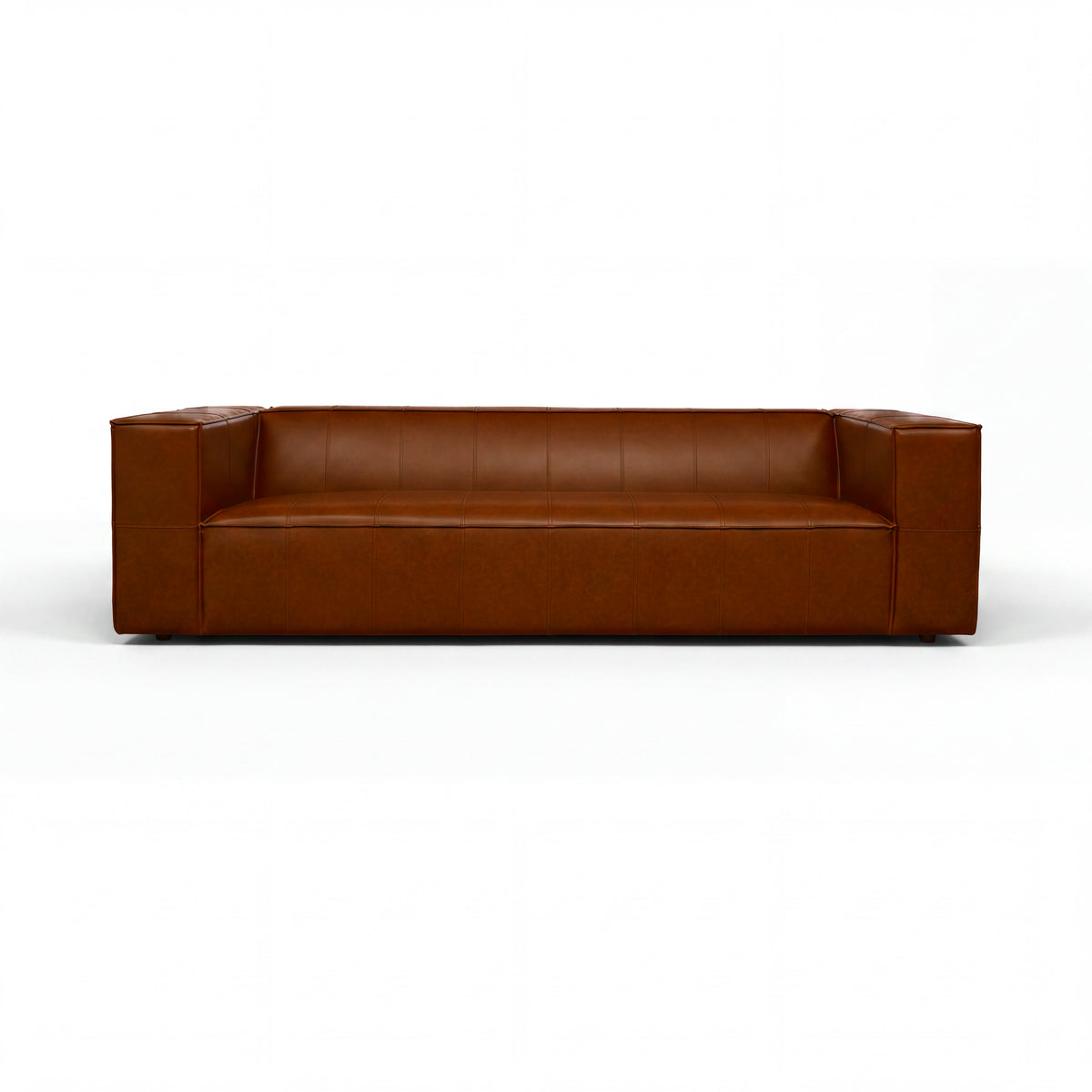 Atlantis 4 Seater Sofa Tan, front view on a white background