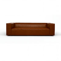Atlantis 4 Seater Sofa Tan, front view on a white background