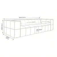 Atlantis 4 Seater Sofa Tan — dimensions diagram
