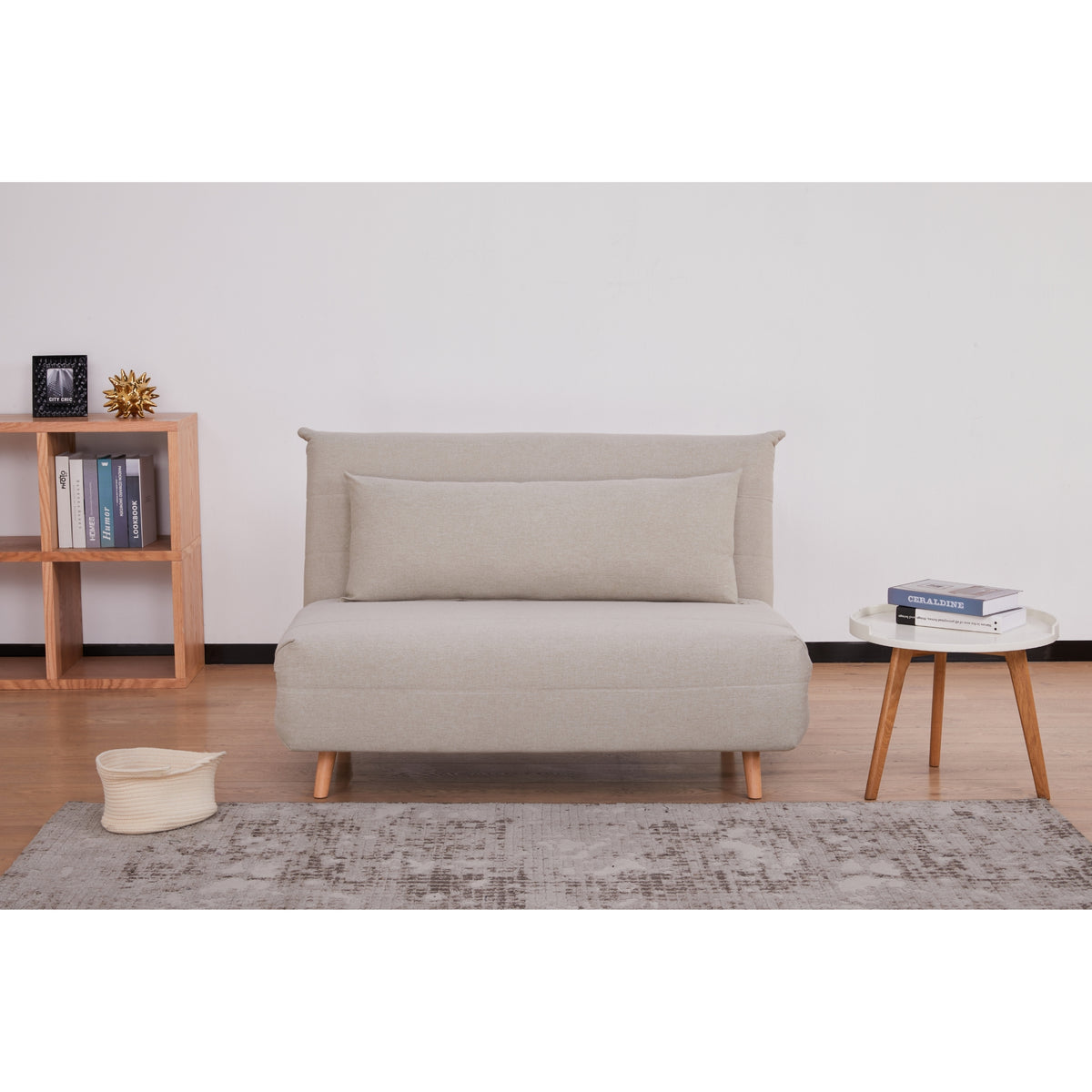 Audrey 2 Seater Sofa Bed Beige 