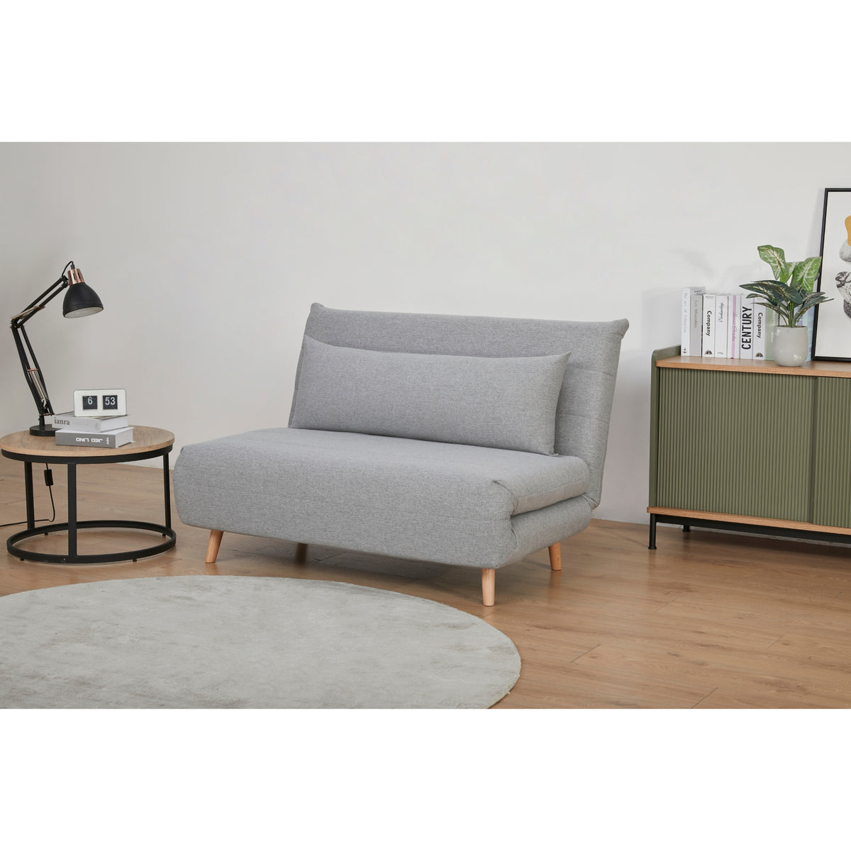 Audrey 2 Seater Sofa Bed Grey 