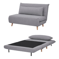 Audrey 2 Seater Sofa Bed Grey 