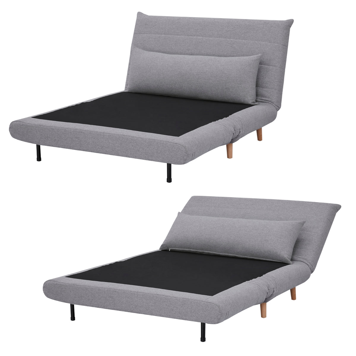 Audrey 2 Seater Sofa Bed Grey 