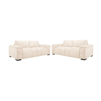 Avon 2+3 Seater Fabric Sofa Sand Beige