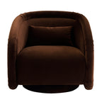 Avonia Swivel Occasional Boucle Chair Chocolate