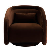 Avonia Swivel Occasional Boucle Chair Chocolate