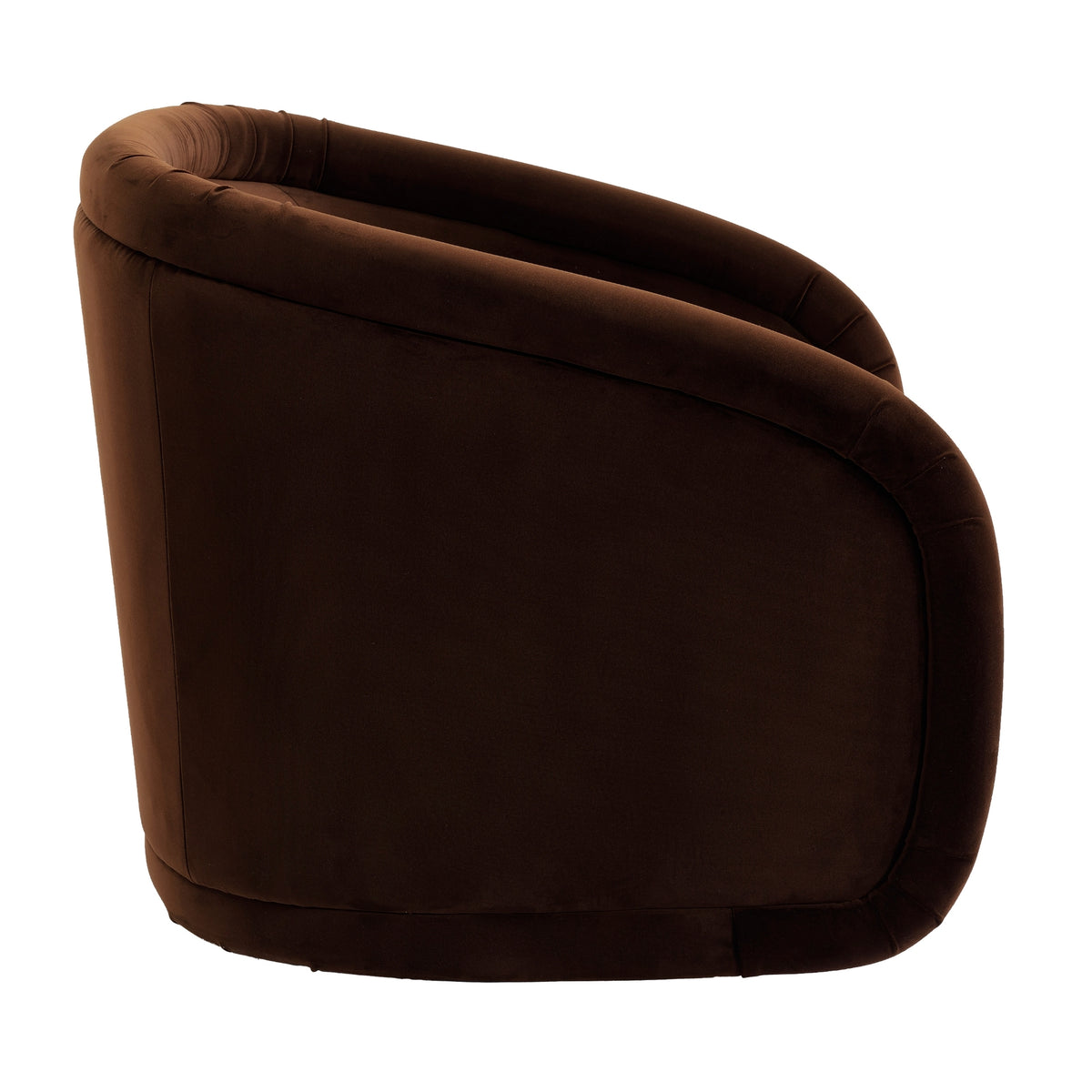 Avonia Swivel Occasional Boucle Chair Chocolate