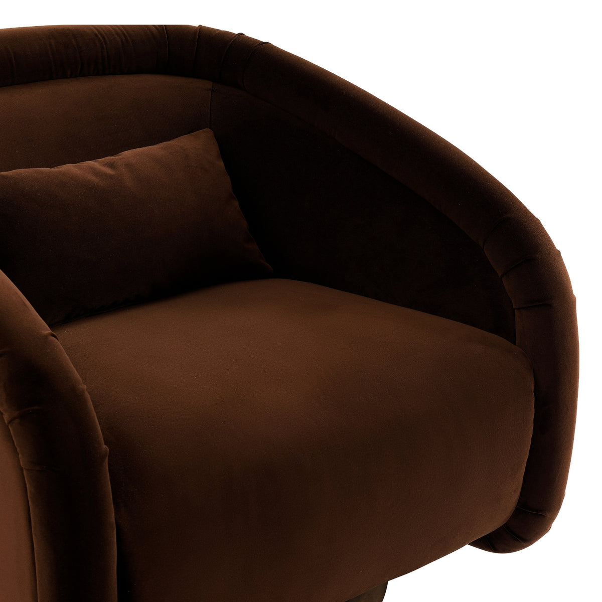 Avonia Swivel Occasional Boucle Chair Chocolate