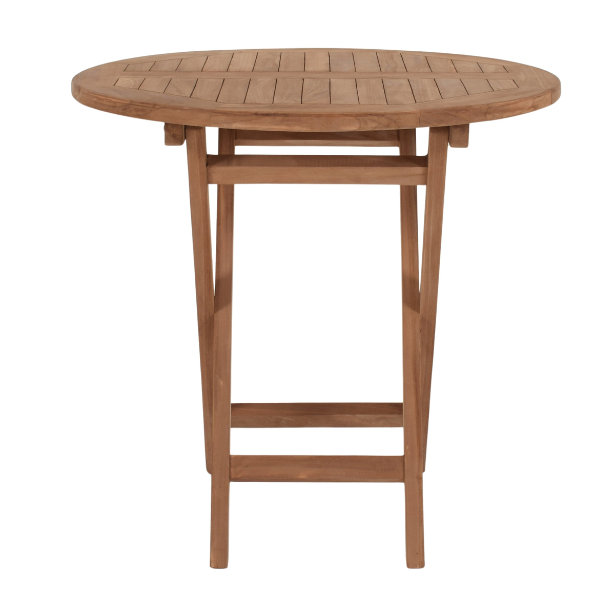 Bali 5pc 80cm Round Outdoor Teak Timber Dining Table Chair Set