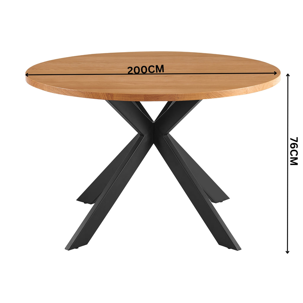 Barlo 120cm Round Dining Table Natural