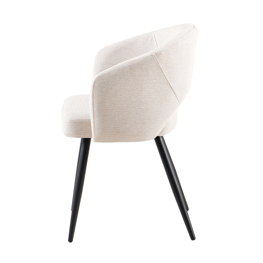 Barlo 5pc Dining Set 120cm Round Table 4 Beige Chair Natural