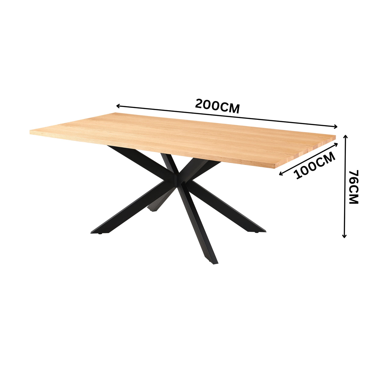 Barlo 7pc Dining Set 200cm Table 6 Beige Chair Natural