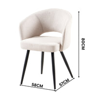 Barlo 7pc Dining Set 200cm Table 6 Beige Chair Natural