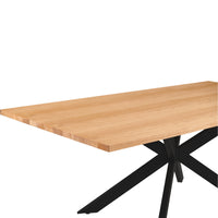 Barlo 7pc Dining Set 200cm Table 6 Grey Chair Natural