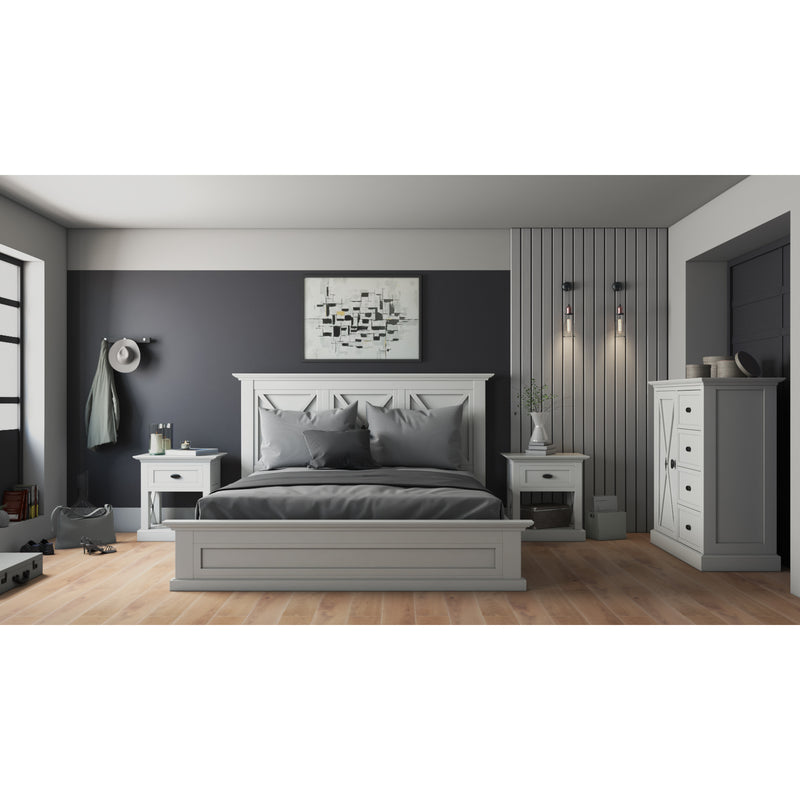 Beechworth Bed Frame Queen Size Mattress Base Solid Pine Timber Wood - Grey