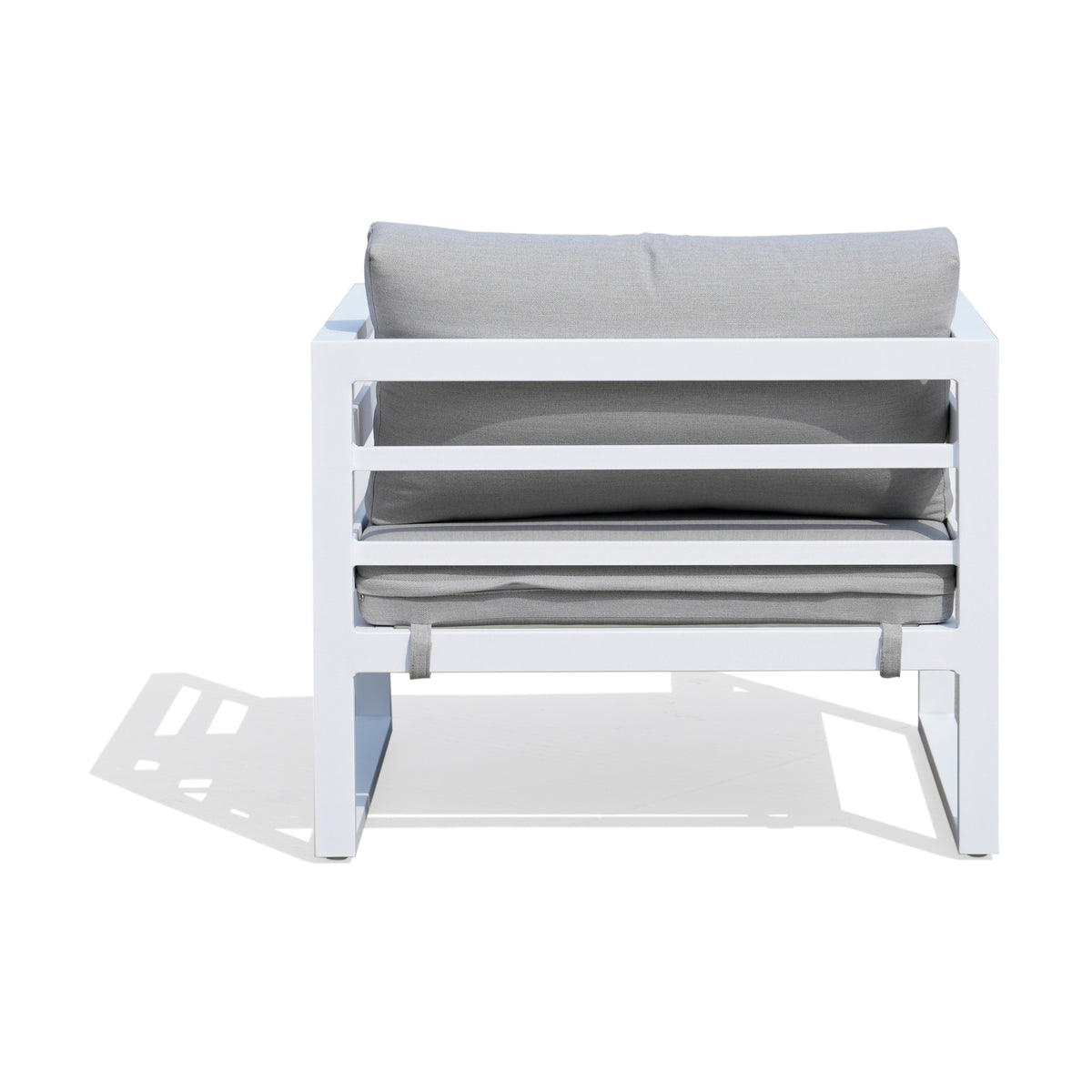 Bellavista 1 Seater Outdoor Chair Sofa Lounge Aluminium Frame White