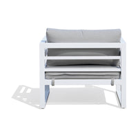 Bellavista 1 Seater Outdoor Chair Sofa Lounge Aluminium Frame White