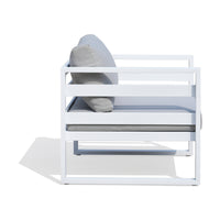 Bellavista 1 Seater Outdoor Chair Sofa Lounge Aluminium Frame White