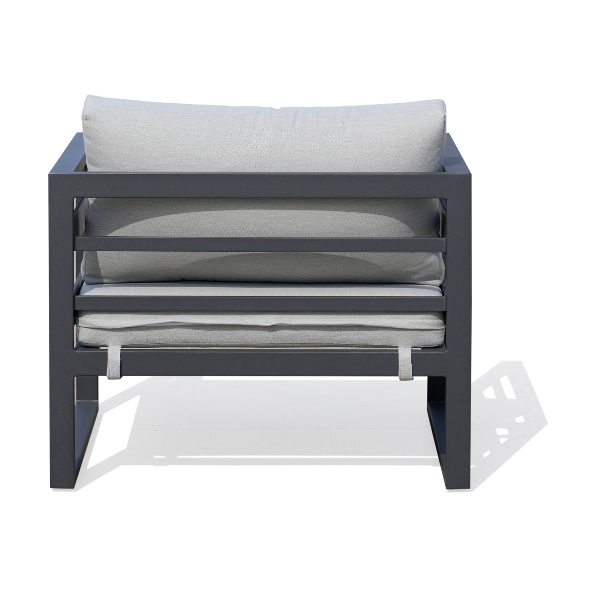 Bellavista 1+1+2 Seater Set Outdoor Chair Sofa Lounge Aluminium Frame Charcoal