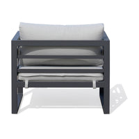 Bellavista 1+1+2 Seater Set Outdoor Chair Sofa Lounge Aluminium Frame Charcoal