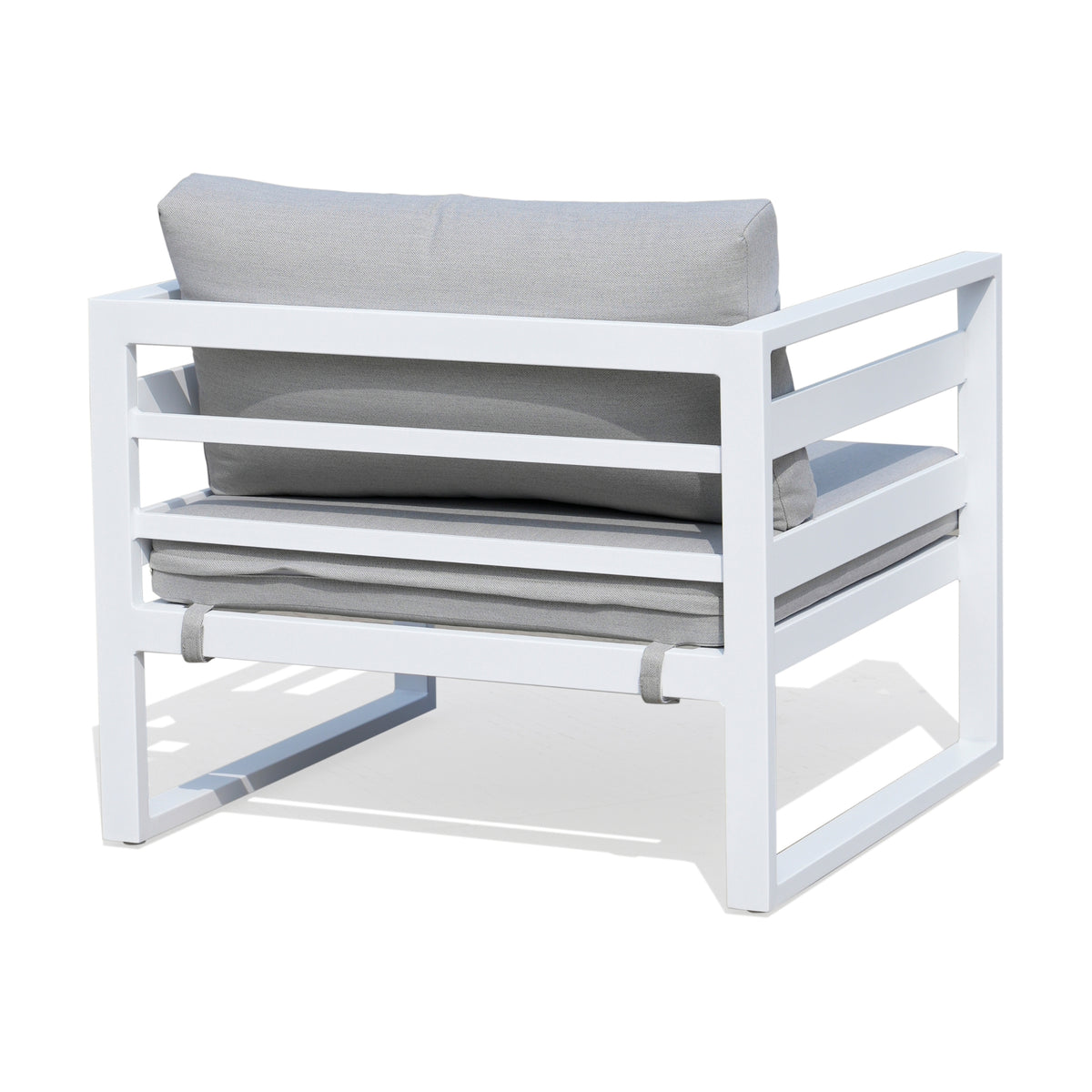 Bellavista 1+1+2 Seater Set Outdoor Chair Sofa Lounge Aluminium Frame White