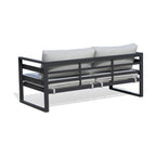 Bellavista 2 Seater Outdoor Sofa Lounge Aluminium Frame Charcoal
