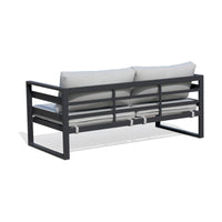 Bellavista 2 Seater Outdoor Sofa Lounge Aluminium Frame Charcoal