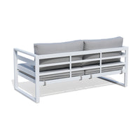 Bellavista 2 Seater Outdoor Sofa Lounge Aluminium Frame White