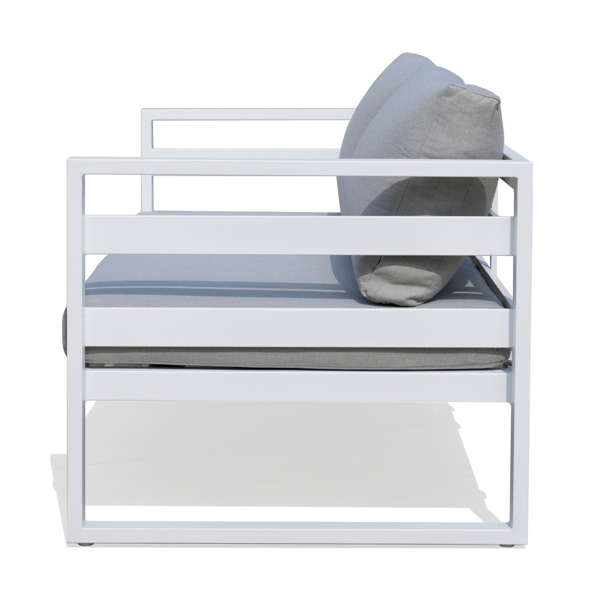 Bellavista 2 Seater Outdoor Sofa Lounge Aluminium Frame White