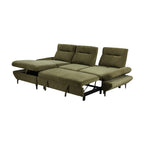 Bellemave 2 Seater Fabric Sofa Bed LHF Storage Chaise Green